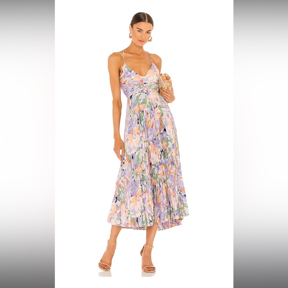 ASTR the Label Blythe Dress in Coral Multi